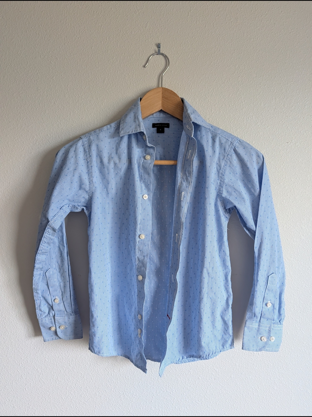 Tommy Hilfiger Boys' Light Blue Gingham Button-Down Shirt